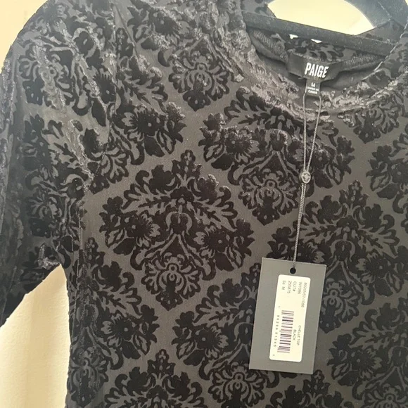 PAIGE Black Velvet Chelle Blouse - Picture 4 of 4